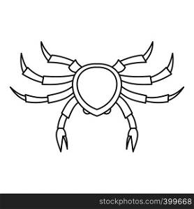 Crab seafood icon. Outline illustration of crab seafood vector icon for web. Crab seafood icon, outline style