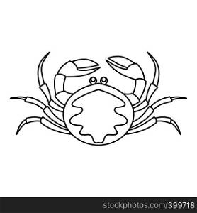 Crab seafood icon. Outline illustration of crab seafood vector icon for web. Crab seafood icon, outline style