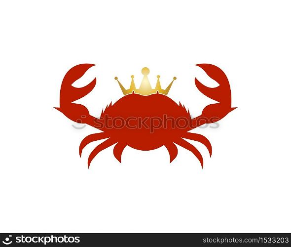 Crab silhouettes on the white background icons app