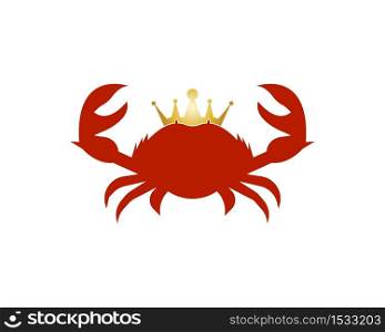Crab silhouettes on the white background icons app