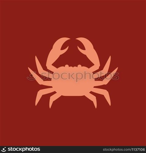 Crab vector icon illustration design template