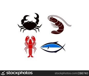 crabs,fish,lobster illustration vector for seafood bussines