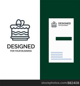 Crack, Easter, Eat, Egg Grey Logo Design and Business Card Template