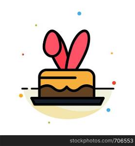 Crack, Egg, Easter, Holiday Abstract Flat Color Icon Template