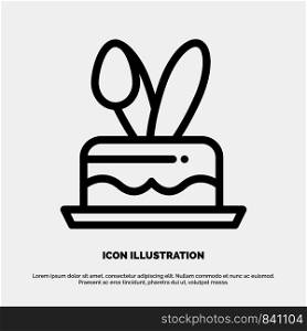 Crack, Egg, Easter, Holiday Line Icon Vector