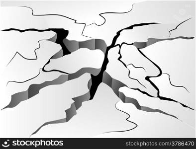 crack in the ground. abstract broken background