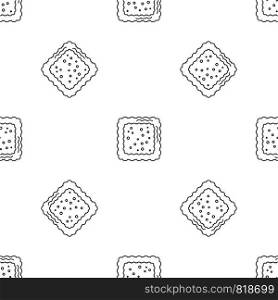 Cracked biscuit icon. Outline illustration of cracked biscuit vector icon for web design isolated on white background. Cracked biscuit icon, outline style