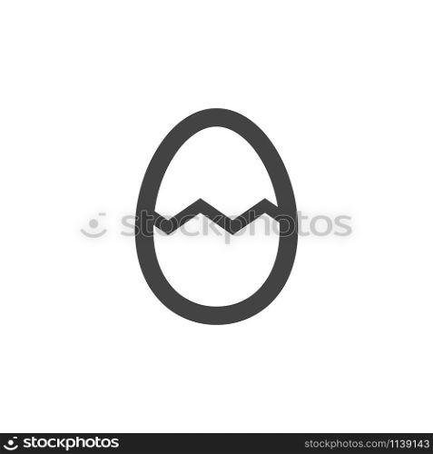 Cracked egg icon graphic design template simple illustration. Cracked egg icon graphic design template vector