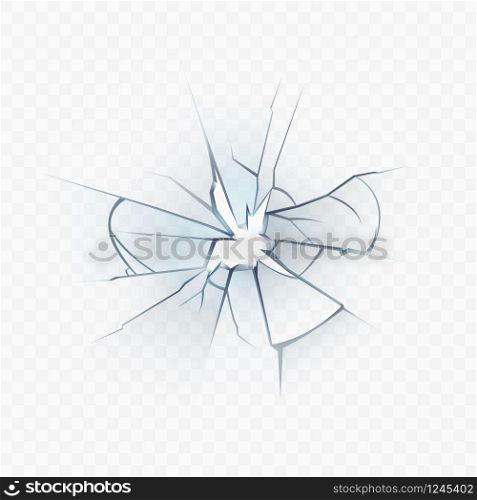 Cracked Glass Window Of Abandoned Building Vector. Smashed, Crushed And Fractured Glass Windshield. Destruction Texture Screen Material Transparent Concept Template Realistic 3d Illustration. Cracked Glass Window Of Abandoned Building Vector