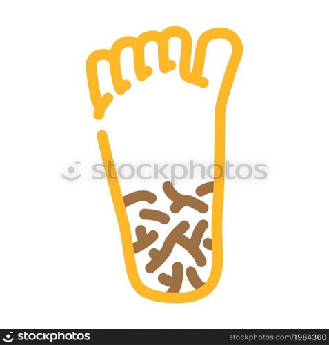 cracked heels color icon vector. cracked heels sign. isolated symbol illustration. cracked heels color icon vector illustration