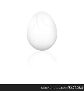Cracked vector egg isolated on a white background