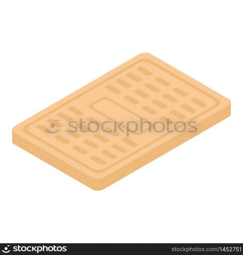 Cracker biscuit icon. Isometric of cracker biscuit vector icon for web design isolated on white background. Cracker biscuit icon, isometric style