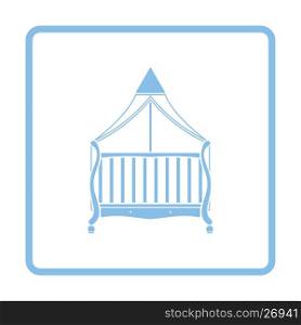 Cradle icon. Blue frame design. Vector illustration.