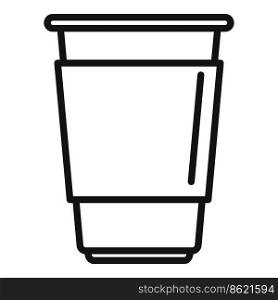 Craft coffee cup icon outline vector. Eco container. Pack ecology. Craft coffee cup icon outline vector. Eco container