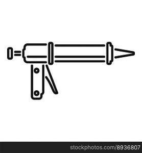Craft pistol icon outline vector. Silicone tube. Construction silicone. Craft pistol icon outline vector. Silicone tube