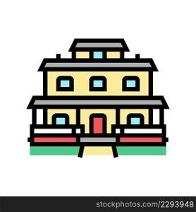 craftsman house color icon vector. craftsman house sign. isolated symbol illustration. craftsman house color icon vector illustration