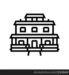 craftsman house line icon vector. craftsman house sign. isolated contour symbol black illustration. craftsman house line icon vector illustration