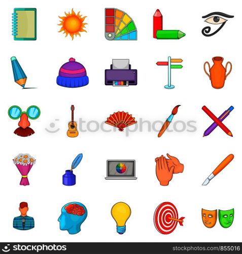 Craftsman icons set. Cartoon set of 25 craftsman vector icons for web isolated on white background. Craftsman icons set, cartoon style