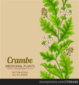 crambe vector pattern on color background. crambe pattern on color background