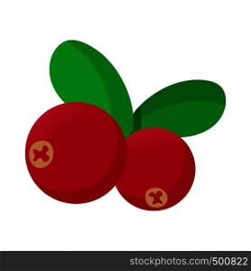 Cranberry icon in cartoon style on a white background . Cranberry icon, cartoon style