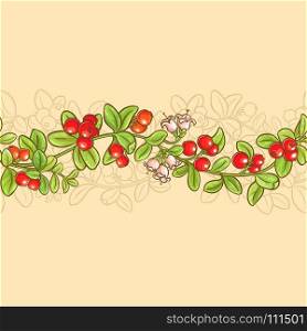 cranberry seamless pattern. cranberry vector seamless pattern on color background