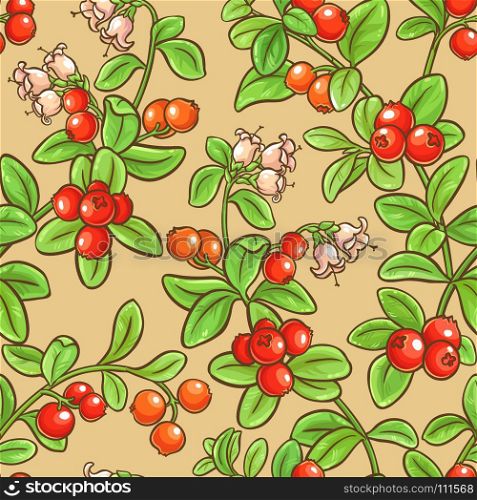 cranberry seamless pattern. cranberry vector seamless pattern on color background