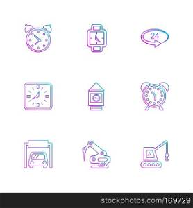 crane , construction , truck , Watch , time , clock , alaram , day , timers , icon, vector, design,  flat,  collection, style, creative,  icons , setting , gear , 