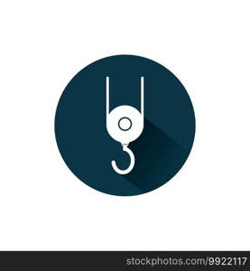 Crane hook logo vector design illustration background