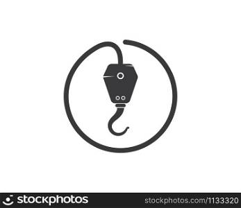 Crane hook logo vector illustration template