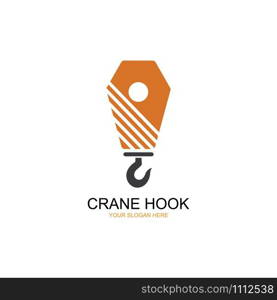 Crane hook logo vector template
