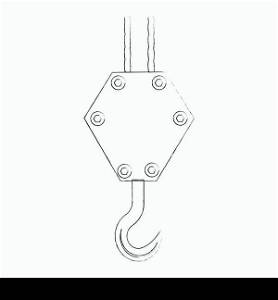 Crane hook logo vector template