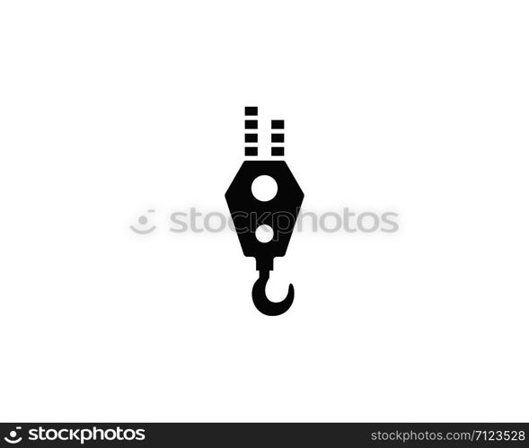 Crane hook logo vector template