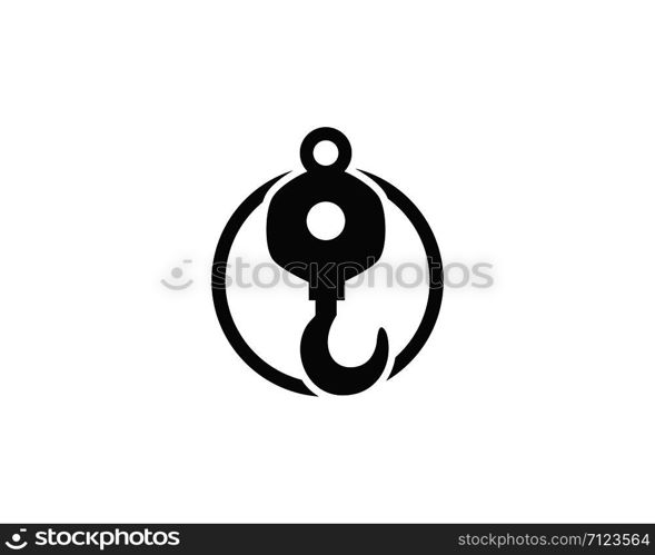 Crane hook logo vector template