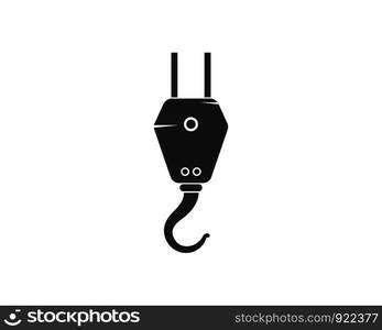 Crane hook logo vector template