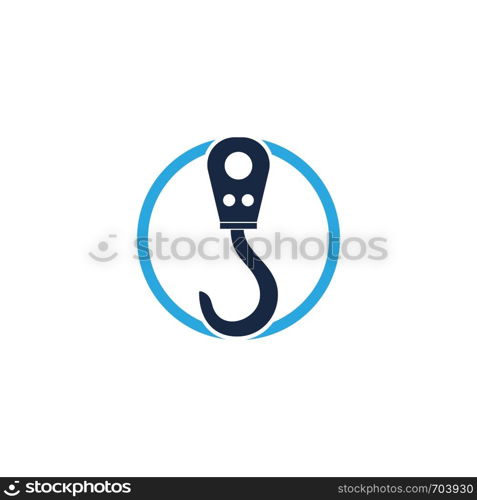 Crane hook logo vector template illustration