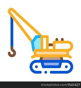crane machine icon vector. crane machine sign. color symbol illustration. crane machine icon vector outline illustration