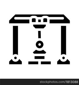 crane robot glyph icon vector. crane robot sign. isolated contour symbol black illustration. crane robot glyph icon vector illustration