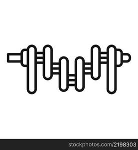 Crankshaft icon outline vector. Car piston. Motor machine. Crankshaft icon outline vector. Car piston