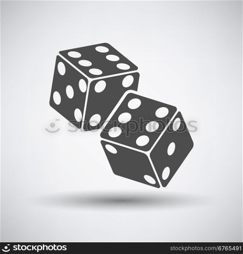 Craps cubes icon over grey background. Vector illustration.