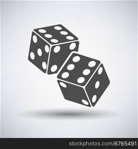 Craps cubes icon over grey background. Vector illustration.