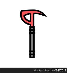 crash axe tool color icon vector. crash axe tool sign. isolated symbol illustration. crash axe tool color icon vector illustration
