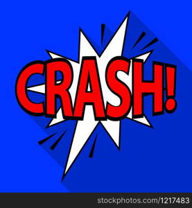 Crash icon. Pop art illustration of crash vector icon for web. Crash icon, pop art style