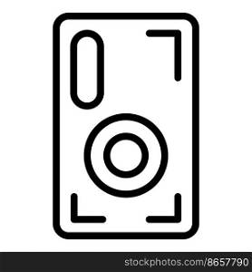 Crash phone case icon outline vector. Mobile cover. Cell device. Crash phone case icon outline vector. Mobile cover