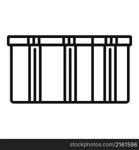 Crate box icon outline vector. Delivery cardboard. Carton package. Crate box icon outline vector. Delivery cardboard