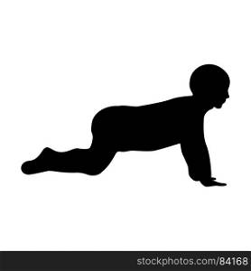 Crawling baby icon .