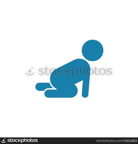 crawling baby vector illustration design template