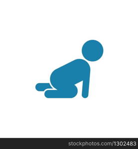 crawling baby vector illustration design template