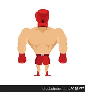 Crazy Boxer. Boxing Glove on his head. Glove man. Ridiculous athlete. Nutty strongman.&#xA;