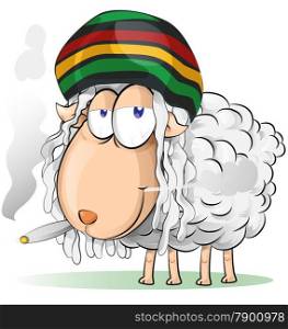crazy jamaican sheep cartoon