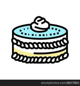 cream cake food dessert color icon vector. cream cake food dessert sign. isolated symbol illustration. cream cake food dessert color icon vector illustration